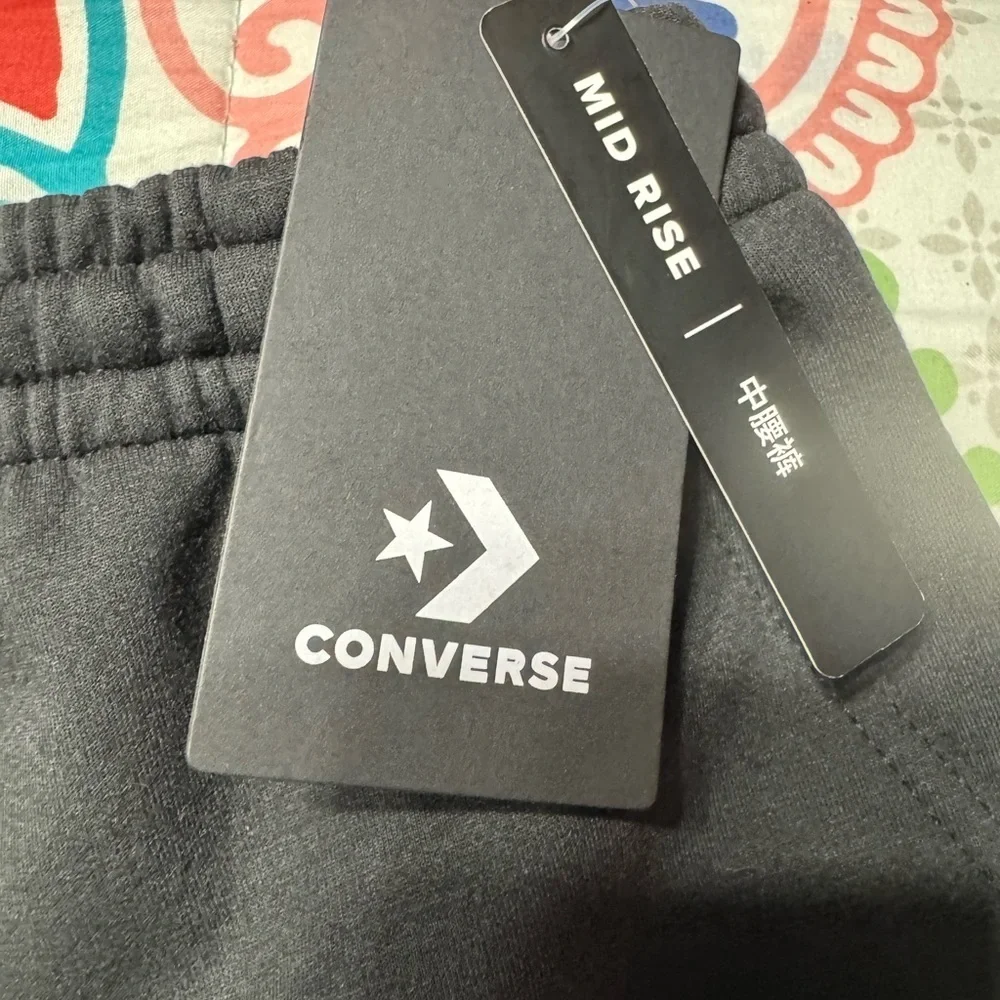 Converse Kids Black Joggers Classic Sweatpants Size XS, NWT